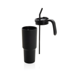 Antilek thermobeker van gerecycled roestvrij staal 900ml kleur zwart zesde weergave