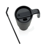 Antilek thermobeker van gerecycled roestvrij staal 900ml kleur zwart negende weergave