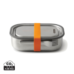 Lunchbox van roestvrij staal met bestek en band Black+Blum 1L kleur oranje