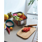 Lunchbox van roestvrij staal met deksel en band Black+Blum 1,25L kleur turkoois sfeer weergave 4