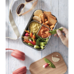 Lunchbox van roestvrij staal met deksel en band Black+Blum 1,25L kleur turkoois
