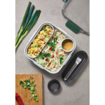 Lunchbox met binnenbakjes en vork Black+Blum 1L