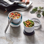 Beker-lunchbox met 2 luchtdichte bakjes Black+Blum 900ml kleur turkoois sfeer weergave