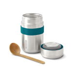 Thermosfles van roestvrij staal met lekvrije sluiting Black+Blum 400ml kleur turkoois tweede weergave