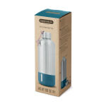 Grote thermosfles van roestvrij staal Black+Blum 850ml kleur turkoois weergave met doos