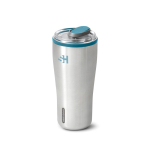 Thermosbeker van rvs met lekvrije sluiting Black+Blum 600ml kleur turkoois weergave met logo
