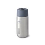 Thermosmok van roestvrij staal met lekvrije sluiting Black+Blum 340ml kleur grijs weergave met logo