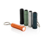 Sleutelhanger-zaklamp van gerecycled aluminium met LED en 15 lumen kleur zwart algemene weergave