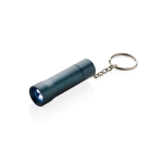 Sleutelhanger-zaklamp van gerecycled aluminium met LED en 15 lumen kleur blauw