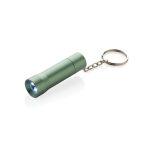 Sleutelhanger-zaklamp van gerecycled aluminium met LED en 15 lumen kleur groen