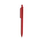 Milieuvriendelijke pen met grote clip en blauwe Dokumental®-inkt kleur rood