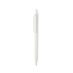Milieuvriendelijke pen met grote clip en blauwe Dokumental®-inkt kleur wit