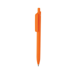 Milieuvriendelijke pen met grote clip en blauwe Dokumental®-inkt kleur oranje