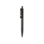 Milieuvriendelijke pen met geometrisch design en Dokumental®-inkt kleur zwart weergave met logo