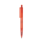 Milieuvriendelijke pen met geometrisch design en Dokumental®-inkt kleur rood