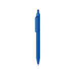 Milieuvriendelijke pen met zachte touch, clip en blauwe inkt kleur blauw
