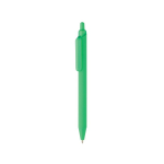 Milieuvriendelijke pen met zachte touch, clip en blauwe inkt kleur groen