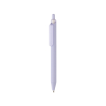 Milieuvriendelijke pen met zachte touch, clip en blauwe inkt kleur paars