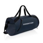 Sporttas van RPET met verstelbare schouderband, capaciteit 25L kleur marineblauw weergave met logo
