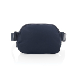 Multifunctionele schoudertas van RPET met band en capaciteit van 1L kleur marineblauw