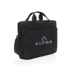 Laptoptas van RPET met elegant design voor PC 15,6 inch Swiss Peak kleur zwart weergave met logo