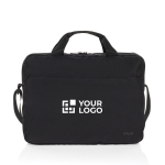 Laptoptas van RPET met elegant design voor PC 15,6 inch Swiss Peak kleur zwart met afdrukgebied