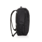 RPET-rugzak met voorvak voor laptop 15 inch Swiss Peak kleur zwart derde weergave
