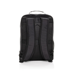 RPET-rugzak met voorvak voor laptop 15 inch Swiss Peak kleur zwart vierde weergave