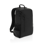 Waterbestendige RPET-rugzak met voorvak voor laptops 15,6 inch kleur zwart tweede weergave