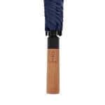Semi-automatische paraplu van RPET 30 inch met metalen as Ø154 kleur marineblauw vierde weergave