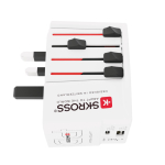 Wereldreisadapter met 2 poorten en meegeleverde kabel Skross kleur wit zesde weergave