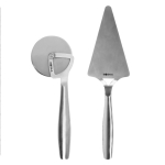 Set roestvrijstalen pizzagereedschap Boska kleur glanzend zilver