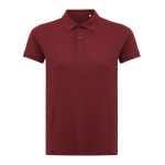 Gerecycled katoenen piqué poloshirt voor dames, 220 g/m² Iqoniq kleur bordeaux