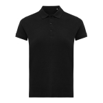 Gerecycled katoenen piqué poloshirt voor dames, 220 g/m² Iqoniq kleur zwart