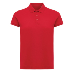 Gerecycled katoenen piqué poloshirt voor dames, 220 g/m² Iqoniq kleur rood