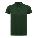 Gerecycled katoenen piqué poloshirt voor dames, 220 g/m² Iqoniq kleur bosgroen