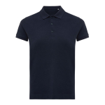 Gerecycled katoenen piqué poloshirt voor dames, 220 g/m² Iqoniq kleur marineblauw