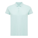 Gerecycled katoenen piqué poloshirt voor dames, 220 g/m² Iqoniq kleur mintgroen