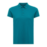 Gerecycled katoenen piqué poloshirt voor dames, 220 g/m² Iqoniq kleur pastel groen