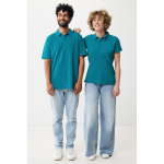 Gerecycled katoenen piqué poloshirt voor dames, 220 g/m² Iqoniq kleur pastel groen