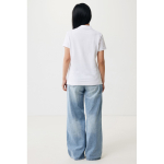 Gerecycled katoenen piqué poloshirt voor dames, 220 g/m² Iqoniq kleur gebroken wit vierde weergave met model