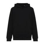 Kinderhoodie van gerecycled katoen 280 g/m² Iqoniq kleur zwart