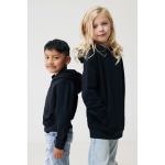 Kinderhoodie van gerecycled katoen 280 g/m² Iqoniq kleur zwart derde weergave met model