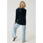 Kinderhoodie van gerecycled katoen 280 g/m² Iqoniq kleur zwart