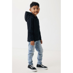 Kinderhoodie van gerecycled katoen 280 g/m² Iqoniq kleur zwart