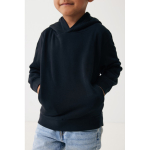 Kinderhoodie van gerecycled katoen 280 g/m² Iqoniq kleur zwart