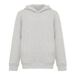 Kinderhoodie van gerecycled katoen 280 g/m² Iqoniq kleur lichtgrijs