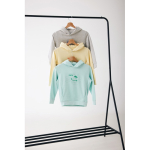 Kinderhoodie van gerecycled katoen 280 g/m² Iqoniq kleur lichtgrijs
