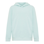 Kinderhoodie van gerecycled katoen 280 g/m² Iqoniq kleur mintgroen
