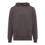 Unisex hoodie van gerecycled katoen met capuchon 280 g/m² Iqoniq kleur mat zilver